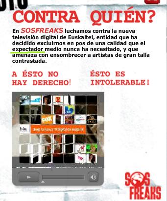 Pantallazo de sosfreaks > manifiesto